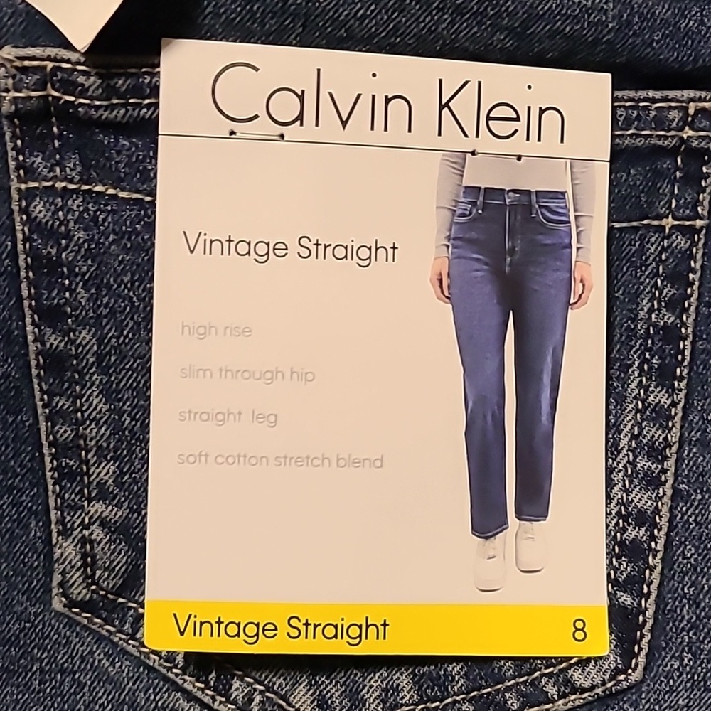 NWT Calvin Klein Straight Leg Jeans - Ladies 8 - Picture 12 of 12